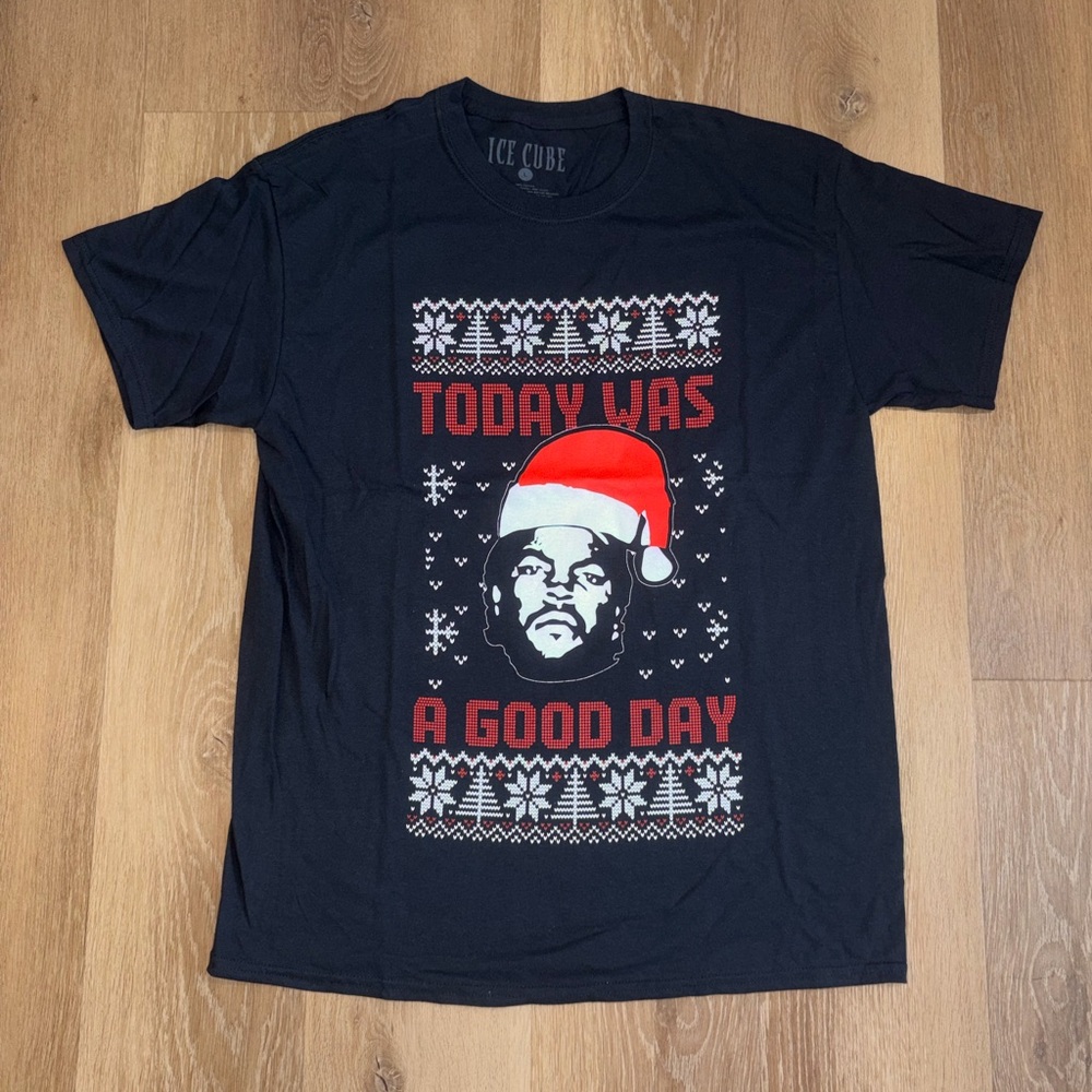 Ice Cube Today Was a Good Day Christmas Holiday T-shirt New Size Large Men’s
